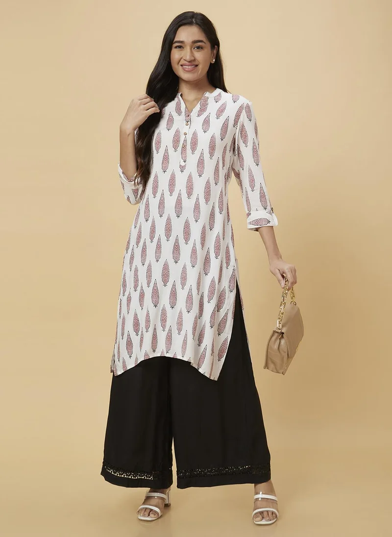 globus Globus Women Floral Lace Hem Flared Ethnic Palazzos